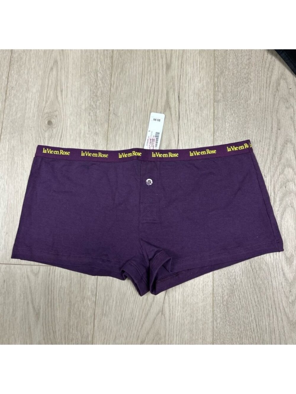 La Vie En Rose Women’s Purple Boxer Short Underwear‎ NWT